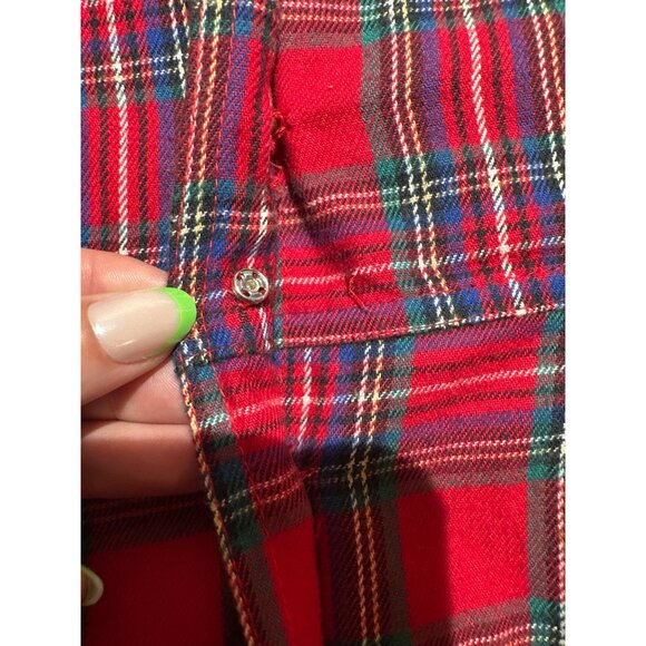 Vintage 90s Red Tartan Plaid Jumper Dress by Portraits Northern Isles Women’s 16 - Picture 9 of 9